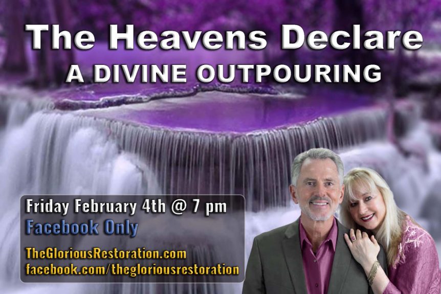 Flyer for The Heavens Declare - A Divine Outpouring
